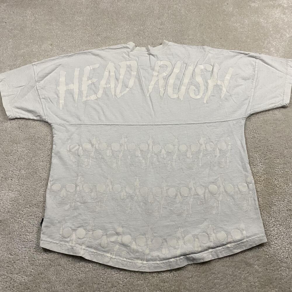 Spirit Jersey Shirt Mens L White Skull Head Rush Graphic Oversized Streetwear